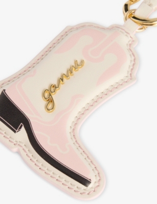 GANNI: Western Boot Leather Keyring