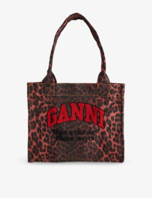GANNI: Easy Shopper Large Cotton Tote Bag