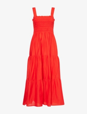 SEAFOLLY: Faithful Tiered Cotton Midi Dress
