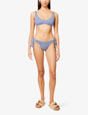 Seafolly Womens  Bella Side-tie High-leg Bikini Bottoms In Ultramarine