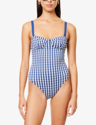 Shop Seafolly Womens Bella Underwire Swimsuit Ultramarine