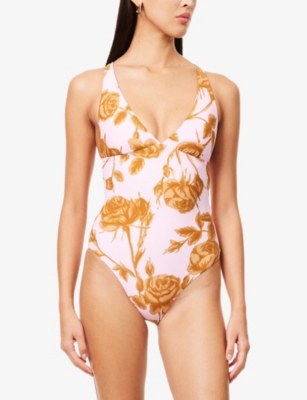 SEAFOLLY: V-Neck Floral-Print Swimsuit