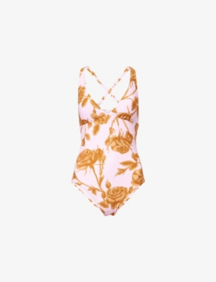 SEAFOLLY: V-Neck Floral-Print Swimsuit