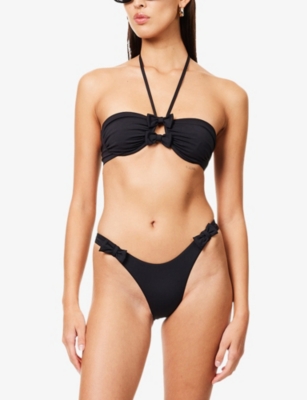 Shop Seafolly Womens Ruched Halter Neck Underwire Bra Black