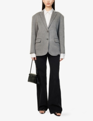 ANINE BING: Quinn Notched-Lapel Wool-Cashmere Blazer