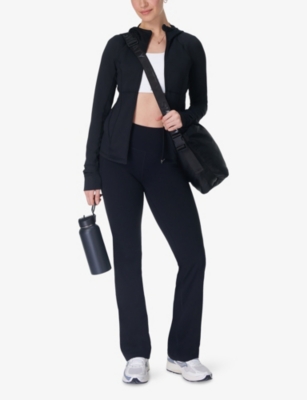 Sweaty Betty Womens Power 32 Workout Stretch-jersey Bootcut Trousers Black In Black
