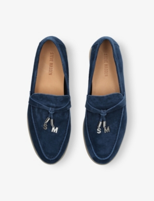 STEVE MADDEN WOMENS STEVE MADDEN PORTLAND SUEDE LOAFERS 