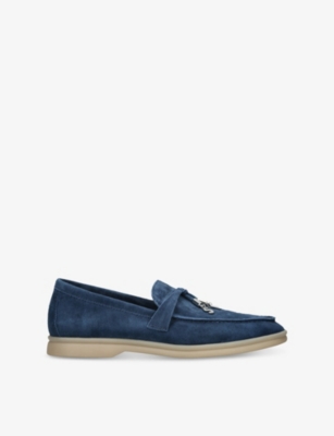 STEVE MADDEN WOMENS STEVE MADDEN PORTLAND SUEDE LOAFERS 