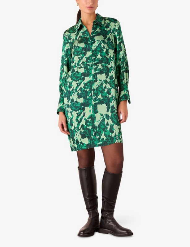 Spun Bouquet Woven Mini Dress