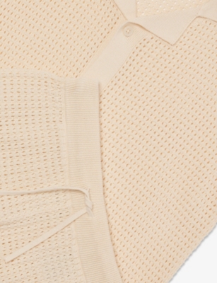 H&m Adorables White Dusty Light Pointelle-knit Two-piece Cotton Set 2-10 In Neutral