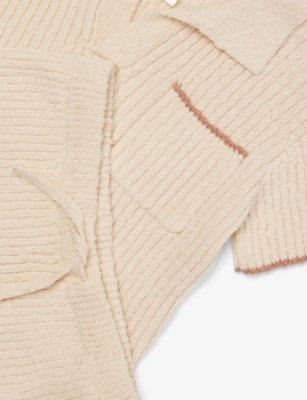H&M ADORABLES: Bouclé Ribbed Two-Piece Cotton-Knit Set 4-36 Months