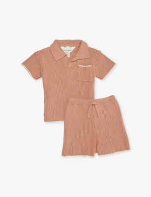 H&M ADORABLES: Bouclé Ribbed Two-Piece Cotton-Knit Set 4-36 Months