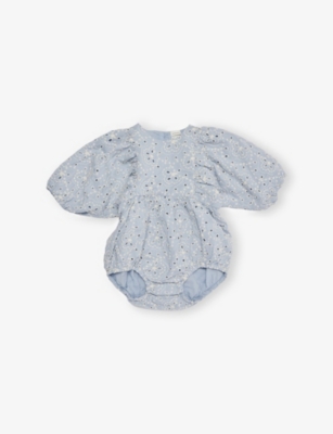 H&M ADORABLES: Broderie-Anglaise Frilled-Sleeve Cotton Romper 4-36 Months