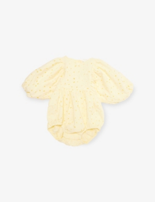 H&M ADORABLES: Broderie-Anglaise Frilled-Sleeve Cotton Romper 4-36 Months