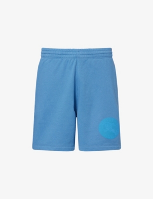 BURBERRY: Drawstring Brand-Print Cotton-Jersey Shorts