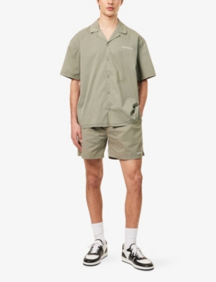 REPRESENT: Serif Logo-Embroidery Cotton Shorts