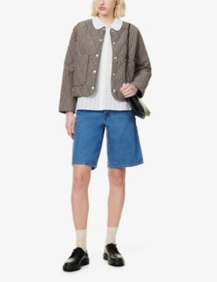 Check Monroe Quilted Shell Jacket