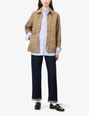 BARBOUR: Sonnie corduroy-collar cotton jacket
