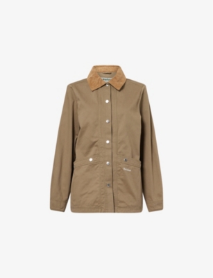 BARBOUR: Sonnie corduroy-collar cotton jacket