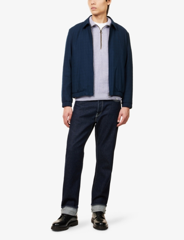 Regular-Fit Cotton Blouson Jacket