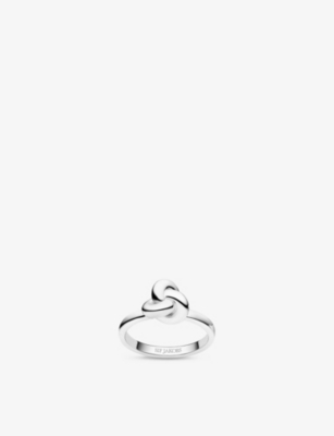 SIF JAKOBS: Imperia Pianura Piccolo Rhodium-Plated 925 Sterling Silver Ring