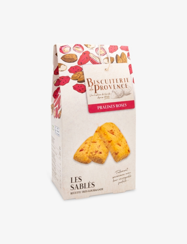 Organic Pink Praline Shortbread Biscuits 120g