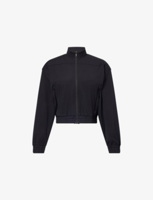 SPLITS59 WOMENS BLACK HARLOWE RIGOR TWO-ZIP-POCKETS STRETCH-WOVEN JACKET 