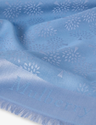MULBERRY: Mulberry Tree Square Cotton-Silk Blend Scarf