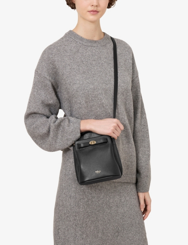 Mini Islington Grained Leather Bucket Bag