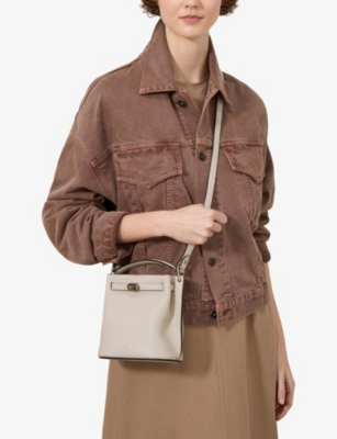MULBERRY: Islington Mini Grained Leather Bucket Bag