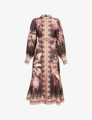 ZIMMERMANN: Illuminate Floral Linen Midi Dress