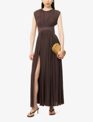 ZIMMERMANN: Illuminate Pleated Stretch-Woven Maxi Dress