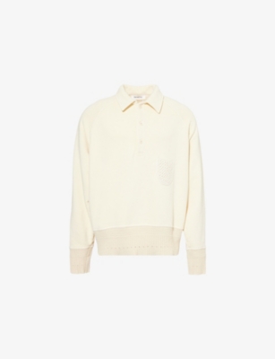 DIOMENE: Camelia Crochet Patch-Pocket Cotton-Jersey Sweatshirt