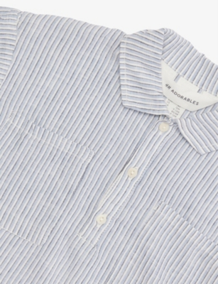 H&M ADORABLES: Striped Two Piece linen-Blend Set 4 Months-3 Years