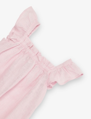 H&M ADORABLES: Frilled-Strap Linen Romper 4 Months-3 Years