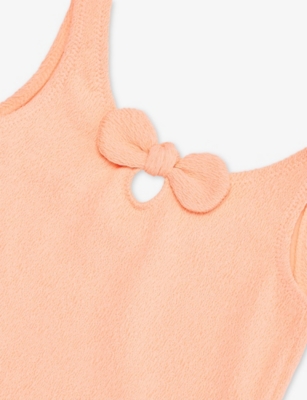 H&M ADORABLES: Textured Bow-Tie Swimsuit 4 Months-3 Years
