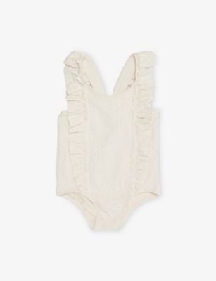 H&M ADORABLES: Frill-Trim Swimsuit 4 Months-3 Years