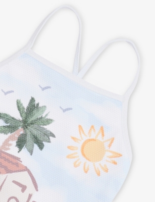 H&M ADORABLES: Floral-Print Straight-Neck Swimsuit 2-10 Years