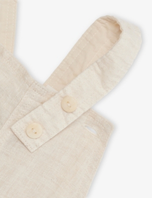 H&M ADORABLES: Patch-Pocket Linen Dungarees 4 Months-3 Years