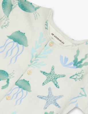 H&M ADORABLES: Graphic-Print Short-Sleeve Cotton Romper 4 Months-3 Years