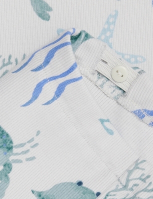 H&M ADORABLES: Printed Ribbed Two Piece Stretch-Cotton Set 4 Months-3 Years