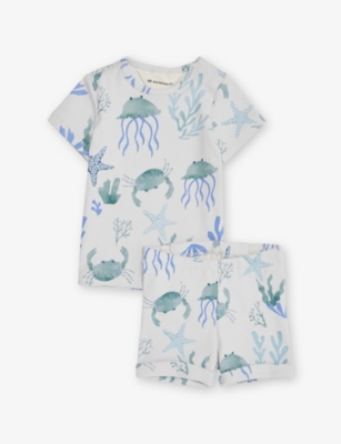 H&M ADORABLES: Printed Ribbed Two Piece Stretch-Cotton Set 4 Months-3 Years