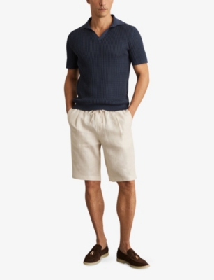 REISS: Barges Drawstring Linen Shorts