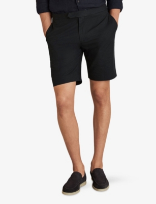 REISS: Sketch Tailored Cotton And Linen Shorts