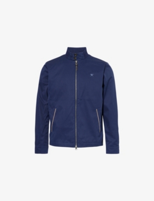 HACKETT: Logo-Embroidered Regular-Fit Cotton Harrington