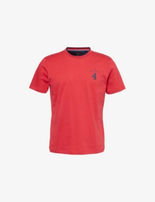 HACKETT MENS HACKETT HERITAGE NUMBER SHORT-SLEEVE COTTON-JERSEY T-SHIRT 