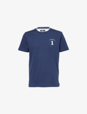 HACKETT MENS HACKETT HERITAGE NUMBER SHORT-SLEEVE COTTON-JERSEY T-SHIRT 
