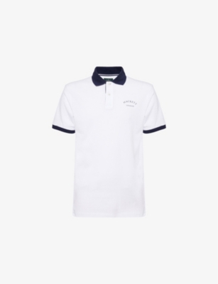 HACKETT MENS HACKETT HERITAGE LOGO-PRINT COTTON POLO SHIRT 