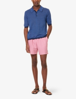 HACKETT: Weaving graphic-print shell swim shorts
