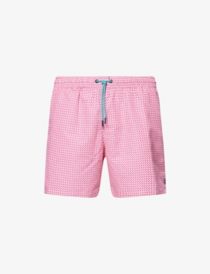 HACKETT: Weaving graphic-print shell swim shorts